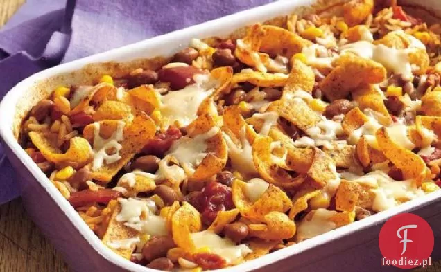 Chipotle czerwona fasola i ryż zapiekanka