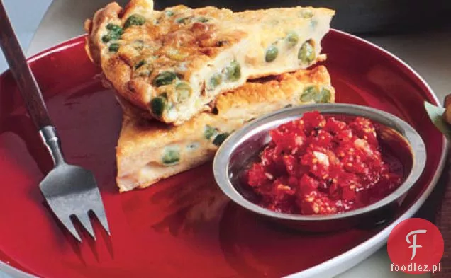 Curry Grochowe Frittata Ze Świeżymi Pomidorami Chutney