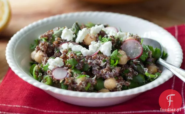 Quinoa Z Ciecierzycą, Szparagami I Świeżym Groszkiem