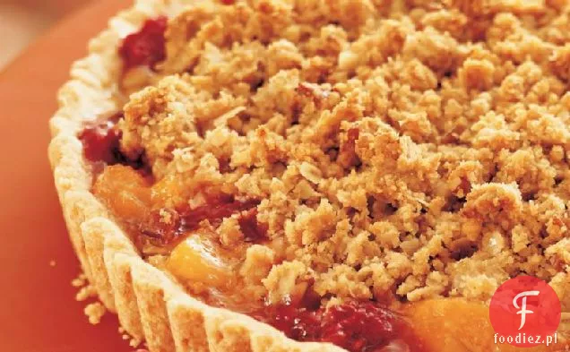 Brzoskwiniowo-Malinowa Tarta Streusel