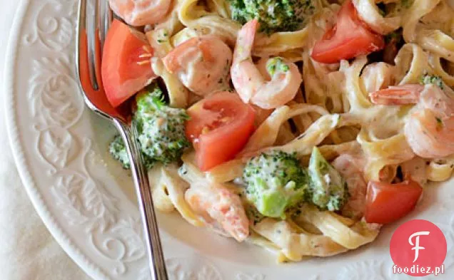 Fettuccine Z Krewetkami I Brokułami