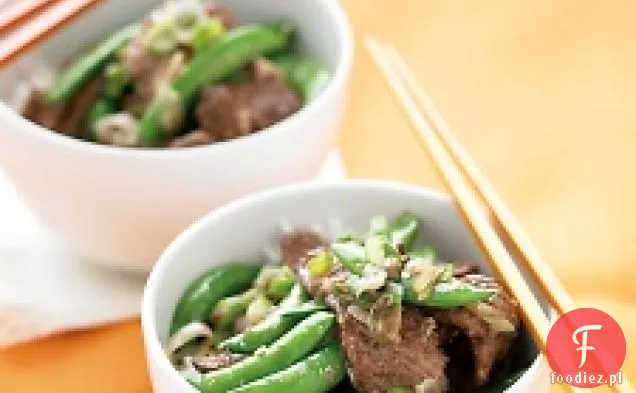 Stir-fry wołowe z groszkiem Snap