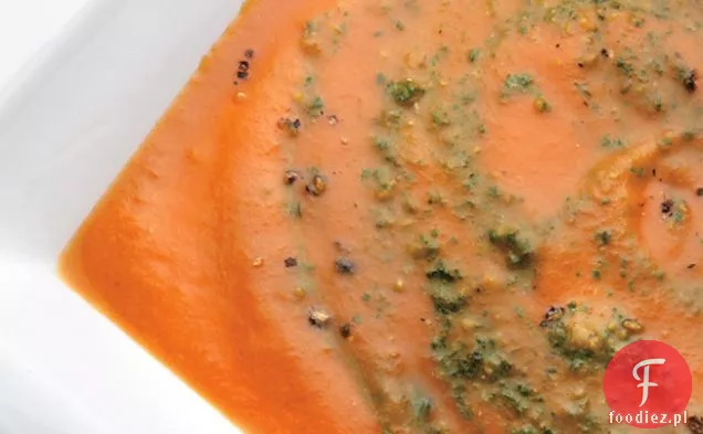 Zupa pomidorowo-Biała fasolowa z Pesto