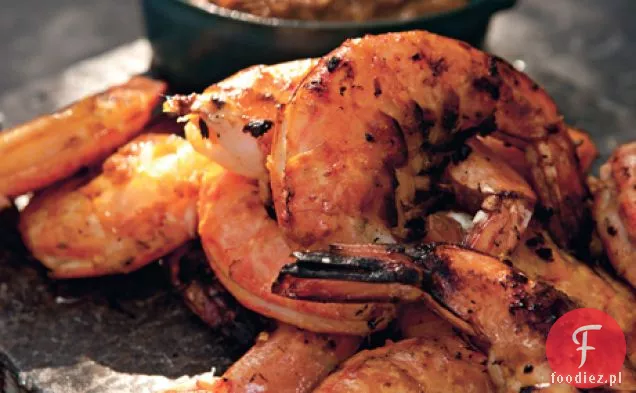 Grillowane krewetki z ognistą trawą cytrynową-Chile Sambal