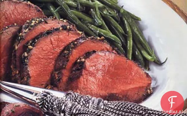 Polędwica wołowa z polędwicą Zielono-czosnkową z Czerwonym i żółtym pieprzem