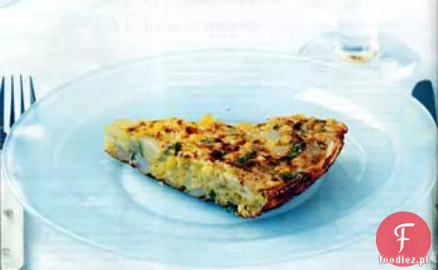 Kukurydza, cebula i ziemniaki Frittata
