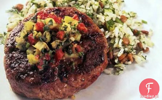 Hamburgery jagnięce z czerwono-zielono-pomidorowym Chutney