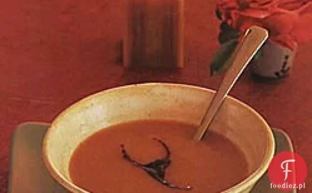 Zupa z dyni i słodkich ziemniaków z sosem Chipotle