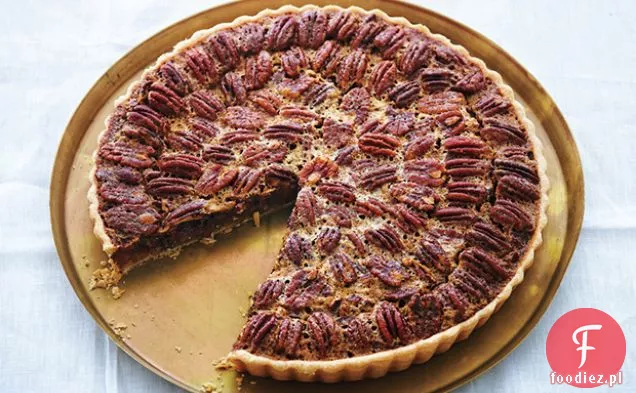 Tarta orzechowo-czekoladowa z bourbonem bitym Crème Fraîche