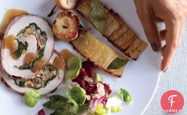 Prosciutto-zawinięty Schab z prażonymi jabłkami