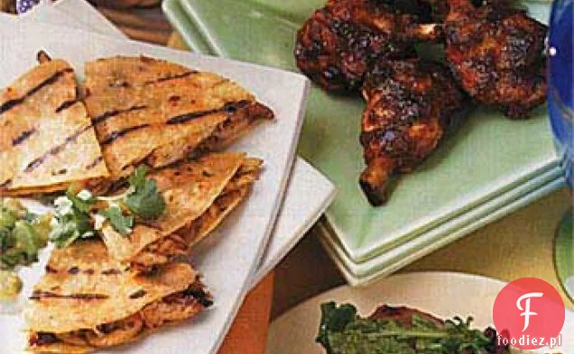 Quesadillas z kurczakiem i pieczarkami