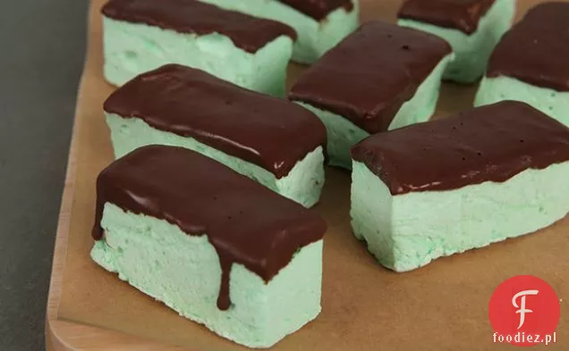 Czekolada-Dipped Crème de Menthe Marshmallows