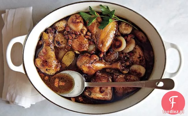 Kurczak duszony w occie i cebula