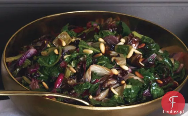 Tęczowy Chard I Radicchio Sauté