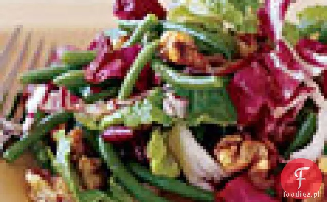 Sałatka Radicchio I Fasolka Vert Z Kandyzowanymi Orzechami Włoskimi