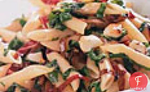 Penne z zwiędłą rukolą, Radicchio i wędzoną mozzarellą