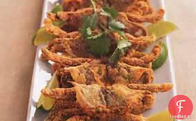 Kraby z mąki kukurydzianej w miękkiej skorupce z sosem tatarskim z kolendry i limonki