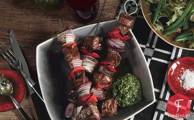 Kebaby jagnięce z miętowym Pesto