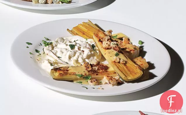 Por Vinaigrette z serem Burrata i musztardą