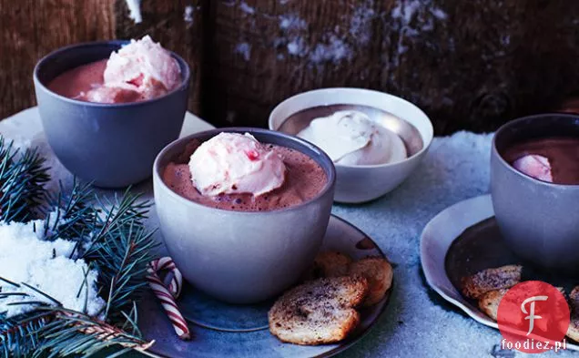 Hot-Cocoa Affogato z lodami miętowymi