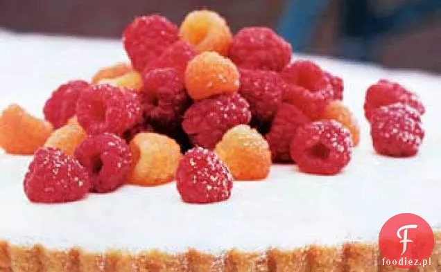 Tarta imbirowo-kremowa z malinami