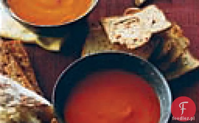 Schłodzona zupa z czerwonej papryki i Habanero
