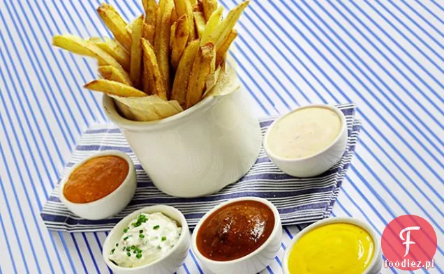 Domowe frytki z pięcioma sosami