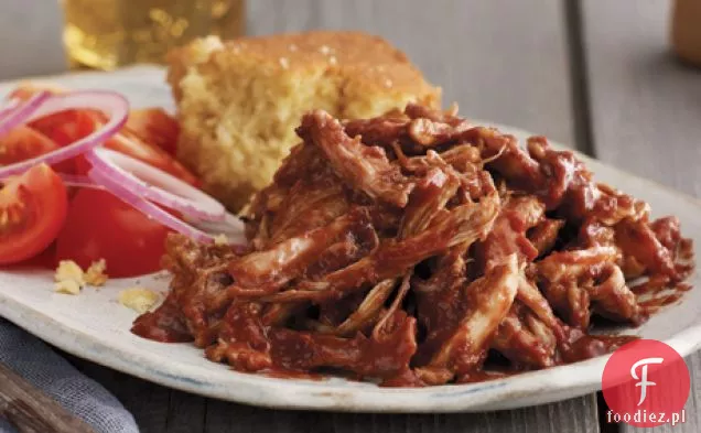 Pulled Chicken with Cherry-Chile Barbecue Sauce