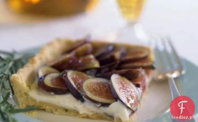 Tarta ze świeżymi figami z rozmarynową skórką z mąki kukurydzianej i cytrynowym kremem Mascarpone