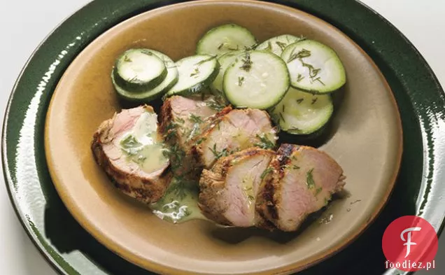 Grillowana polędwiczka wieprzowa z sosem musztardowo-koperkowym