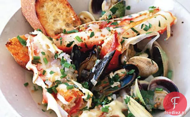 Pieczone Skorupiaki z kolendrą, koprem włoskim i cytryną