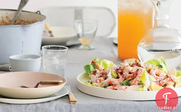 Krewetki i serca palmowe Rémoulade