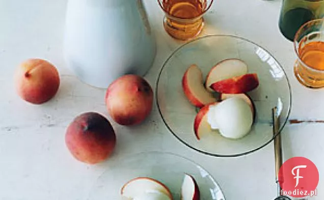 Sorbet lodowy z białymi brzoskwiniami
