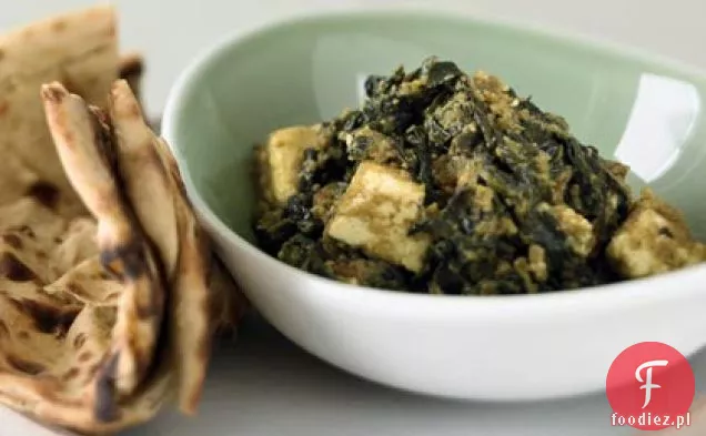 Szpinak Curry ze świeżym serem (Saag Paneer)