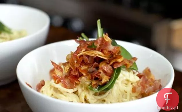 Pancetta Carbonara Ze Świeżym Szpinakiem Dla Niemowląt