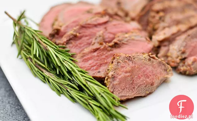 Grillowana noga jagnięca z rozmarynem, czosnkiem i musztardą