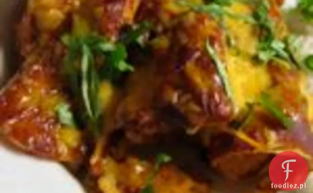 Meat Lite: słodkie ziemniaki i kurczak Enchiladas z sosem Chile