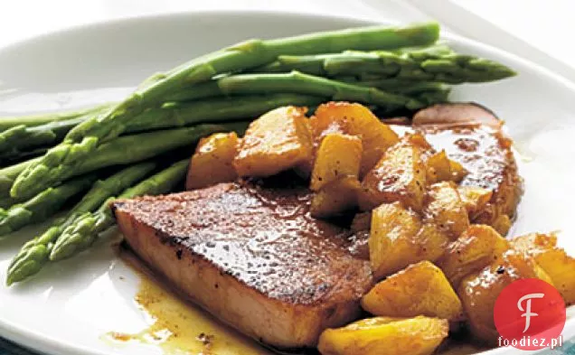 Patelnia-szynka Grillowana z Glazurowanym ananasem