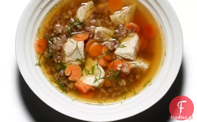Zupa z kurczaka pieczonego i ryżowego