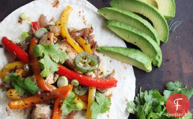 Patelnia kurczak Fajitas z awokado