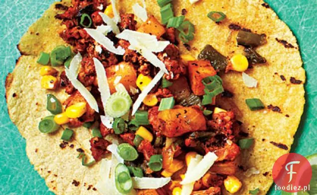 Ziemniaki, Poblano i chorizo Tacos