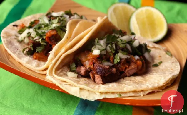 Ponzu-Marynowane Carne Asada Tacos