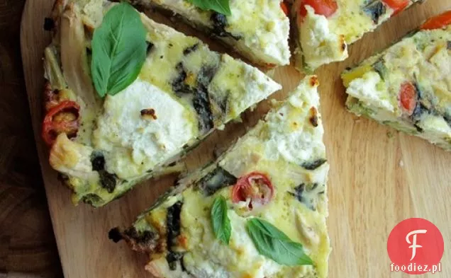 Kurczak, warzywa i Ricotta Frittata