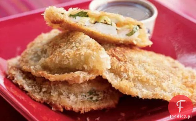 Fritters krewetki z pikantnym marokańskim sosem zanurzeniowym