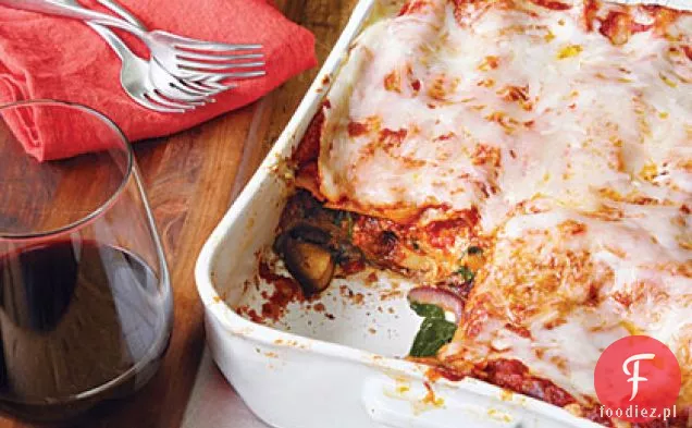 Lasagne z pieczarkami i szpinakiem