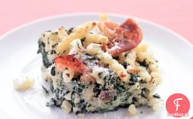 Pieczony Makaron Ze Szpinakiem, Ricottą I Prosciutto