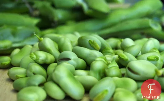 Ugotuj książkę: Linguine z fasolą Fava, czosnkiem, pomidorem i bułką tartą