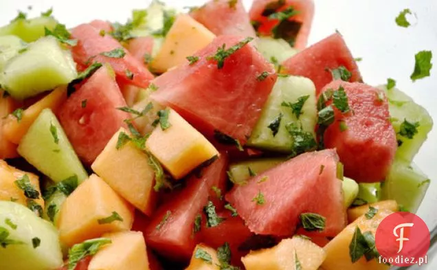 Sałatka z trzech melonów z miętą