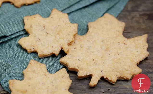 Cheddar-Pecan Shortbread Leaves