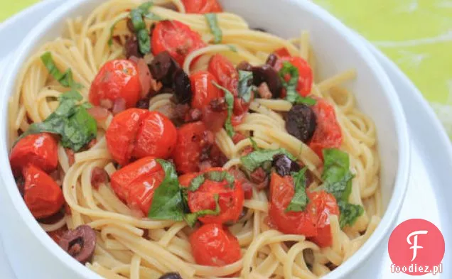 Linguine Z Pieczonym Pomidorem Puttanesca